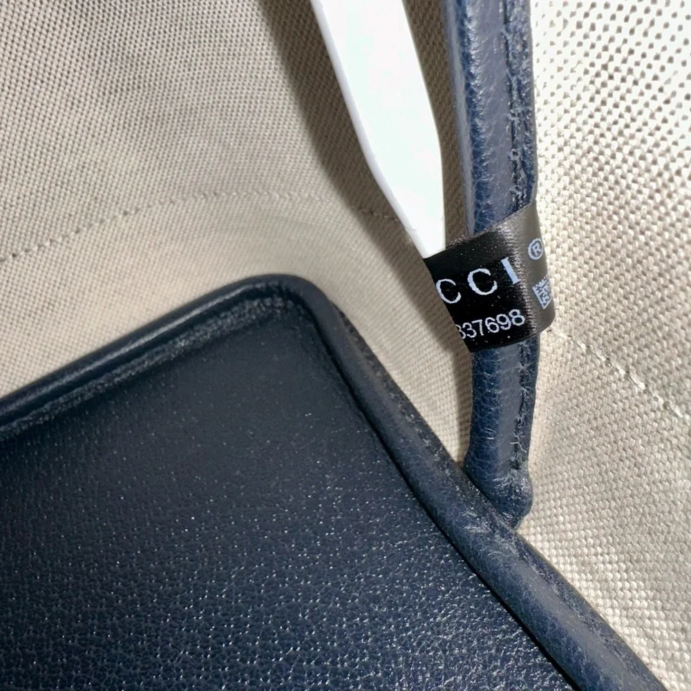 Gucci Ophidia GG Large Tote In Beige and Blue Supreme - Picture 9 of 15